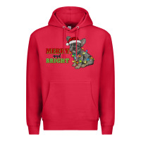 Cardinal merry and bright french bulldog Premium Hoodie - RanaPortraitStore
