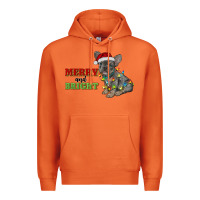 Carrot merry and bright french bulldog Premium Hoodie - RanaPortraitStore