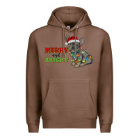 Chestnut merry and bright french bulldog Premium Hoodie - RanaPortraitStore