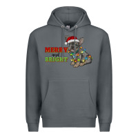 Rock merry and bright french bulldog Premium Hoodie - RanaPortraitStore
