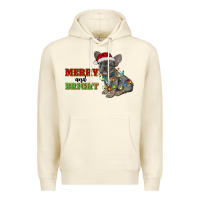 Sandshell merry and bright french bulldog Premium Hoodie - RanaPortraitStore
