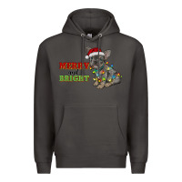 Smoke merry and bright french bulldog Premium Hoodie - RanaPortraitStore
