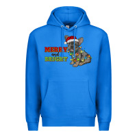 True Royal merry and bright french bulldog Premium Hoodie - RanaPortraitStore