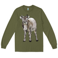 Army Green reindeer fawn deer Long Sleeve Tee - LillyAllenDesigns