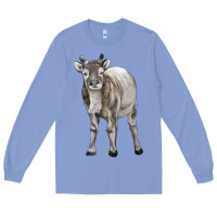 Colony Blue reindeer fawn deer Long Sleeve Tee - LillyAllenDesigns