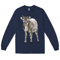 Navy reindeer fawn deer Long Sleeve Tee - LillyAllenDesigns
