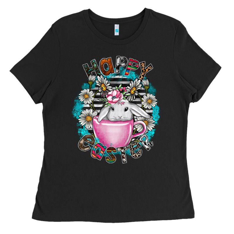Happy Easter Ladies Tee by CowhideDigitalArt | Teevron