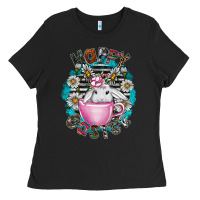 Black Happy Easter Ladies Tee - CowhideDigitalArt