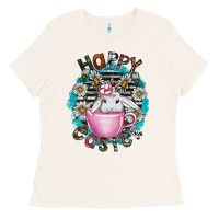 Bone Happy Easter Ladies Tee - CowhideDigitalArt