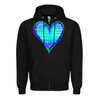 Black Mermaid Heart Zipper Hoodie - Jasminsmagicworld