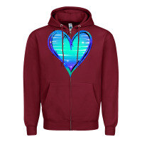 Burgundy Mermaid Heart Zipper Hoodie - Jasminsmagicworld