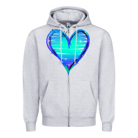 Heather Grey Mermaid Heart Zipper Hoodie - Jasminsmagicworld