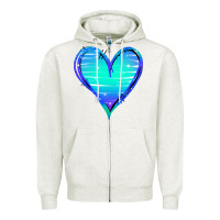 Oatmeal Heather Mermaid Heart Zipper Hoodie - Jasminsmagicworld