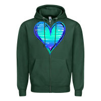 Sports Green Mermaid Heart Zipper Hoodie - Jasminsmagicworld