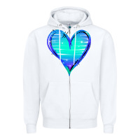 White Mermaid Heart Zipper Hoodie - Jasminsmagicworld