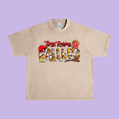 Busy Raising Ballers Urban Heavy Tee Designed By Cowhidedigitalart