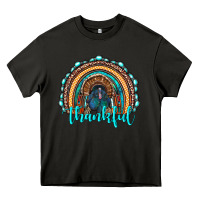 Asphalt western thanksgiving rainbow with turkey Heavy Core Tee - RanaPortraitStore
