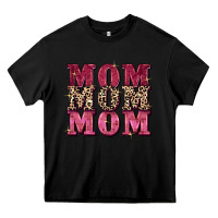 Black Mom mom mom Mother's Day Heavy Core Tee - FaDigitalArtStudio
