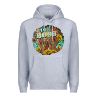 Heather Grey nail boss Premium Hoodie - BarkalooDesign