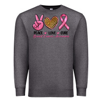 Charcoal Heather peace love cure Premium Sweatshirt - RanaPortraitStore