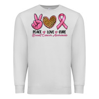 Dove Grey peace love cure Premium Sweatshirt - RanaPortraitStore