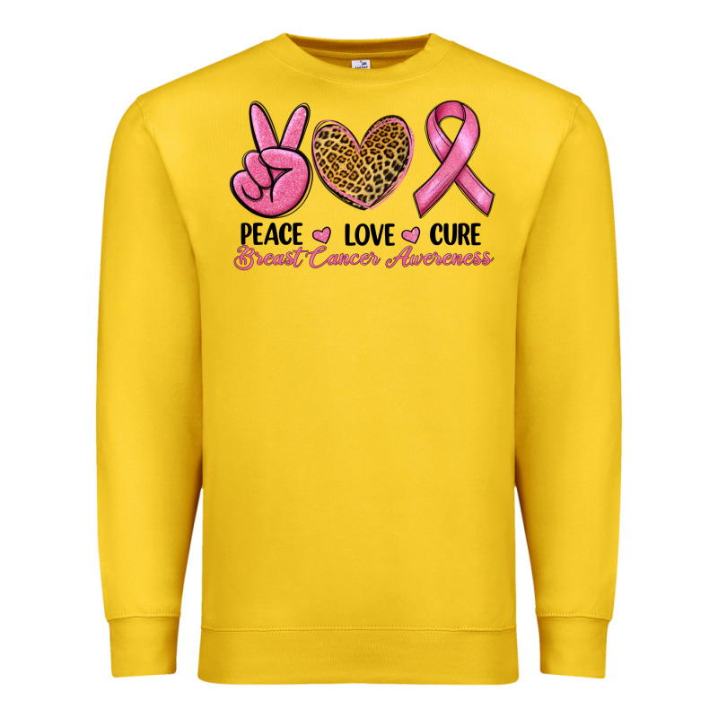 Peace Love Cure Premium Sweatshirt by RanaPortraitStore | Teevron