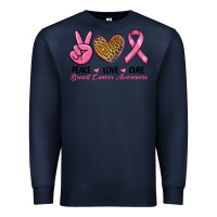 Navy peace love cure Premium Sweatshirt - RanaPortraitStore