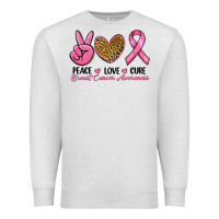 Oatmeal Heather peace love cure Premium Sweatshirt - RanaPortraitStore