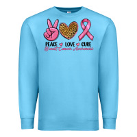 Ocean Blue peace love cure Premium Sweatshirt - RanaPortraitStore