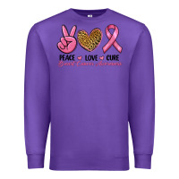 Purple peace love cure Premium Sweatshirt - RanaPortraitStore