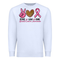 White peace love cure Premium Sweatshirt - RanaPortraitStore