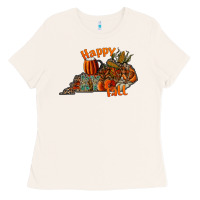 Bone happy fall Ladies Tee - CowhideDigitalArt