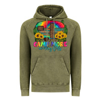 Vintage Olive camp more worry less with caravan Vintage Hoodie - Artiststas