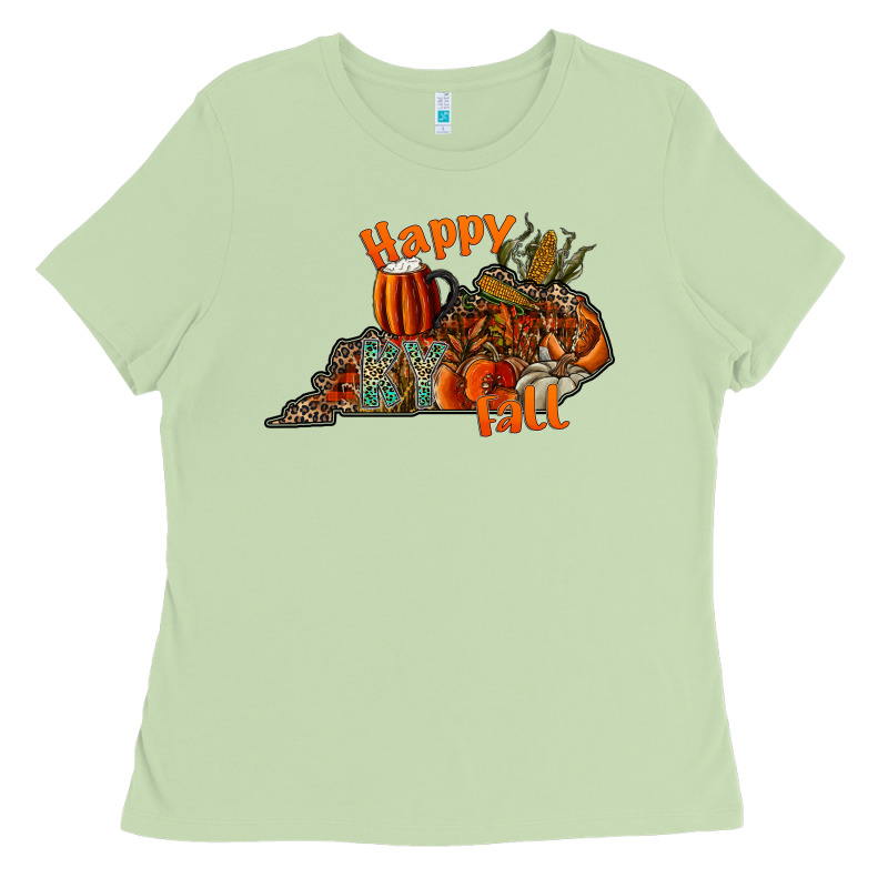 Happy Fall Ladies Tee by CowhideDigitalArt | Teevron