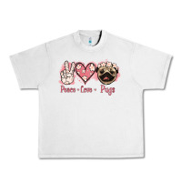 Lunar Rock Peace Love Pugs Urban Heavy Tee - Jasminsmagicworld