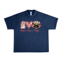 Peace Love Pugs Urban Heavy Tee | Teevron
