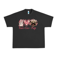 Pigment Black Peace Love Pugs Urban Heavy Tee - Jasminsmagicworld