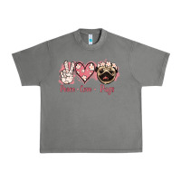 Tornado Peace Love Pugs Urban Heavy Tee - Jasminsmagicworld