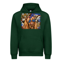Forest Green 4th of July Highland Cattle Urban Hoodie - RanaPortraitStore