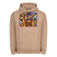 Pigment Burro 4th of July Highland Cattle Urban Hoodie - RanaPortraitStore