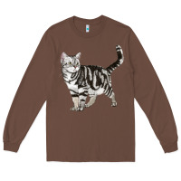 Chestnut American Shorthair Cat Long Sleeve Tee - LillyAllenDesigns