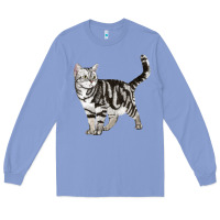 Colony Blue American Shorthair Cat Long Sleeve Tee - LillyAllenDesigns