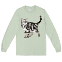 Matcha American Shorthair Cat Long Sleeve Tee - LillyAllenDesigns