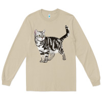 Mushroom American Shorthair Cat Long Sleeve Tee - LillyAllenDesigns