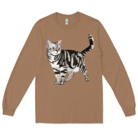Toasted Coconut American Shorthair Cat Long Sleeve Tee - LillyAllenDesigns