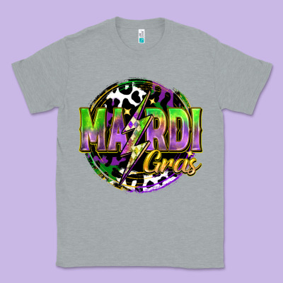 Mardi Gras Lightning Classic Tee Designed By Fadigitalartstudio