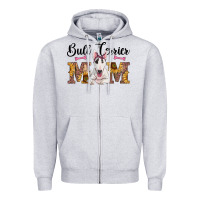 Heather Grey western bull terrier mom Zipper Hoodie - RanaPortraitStore
