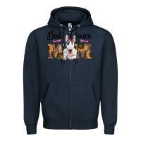 Navy western bull terrier mom Zipper Hoodie - RanaPortraitStore