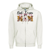 Oatmeal Heather western bull terrier mom Zipper Hoodie - RanaPortraitStore