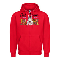 Red western bull terrier mom Zipper Hoodie - RanaPortraitStore
